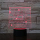Packman  7 színű 3D led lámpa
