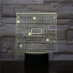 Packman  7 színű 3D led lámpa