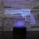 Pisztoly revolver  7 színű  3D led lámpa