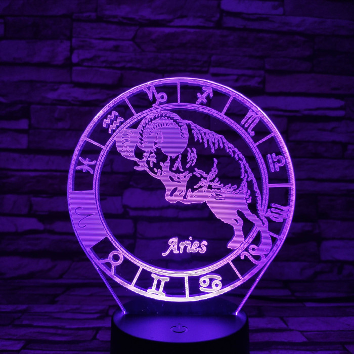 Kos Horoszkóp 7 színű 3D led lámpa