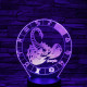 Skorpió Horoszkóp 7 színű 3D led lámpa