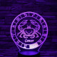 Rák Horoszkóp 7 színű 3D led lámpa