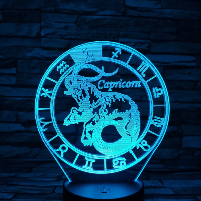 Bak Horoszkóp 7 színű 3D led lámpa
