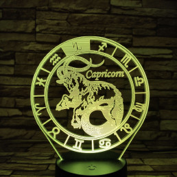 Bak Horoszkóp 7 színű 3D led lámpa