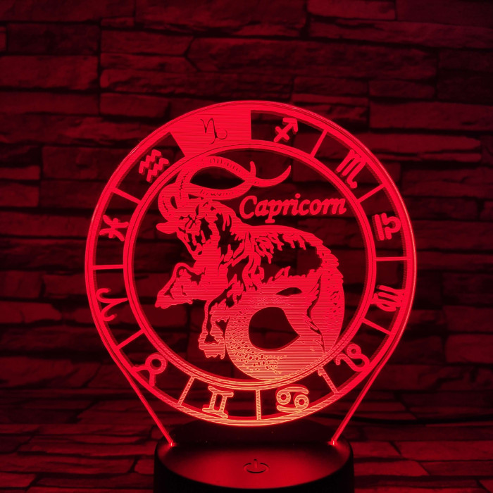 Bak Horoszkóp 7 színű 3D led lámpa