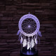 Indián álomfogó amulett 7 színű 3D led lámpa