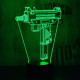 Uzi géppisztoly 7 színű 3D led lámpa