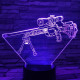 Mesterlövész puska  7 színű 3D led lámpa