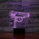 Pisztoly  7 színű 3D led lámpa