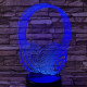Fejhallgató 7 színű 3D led lámpa