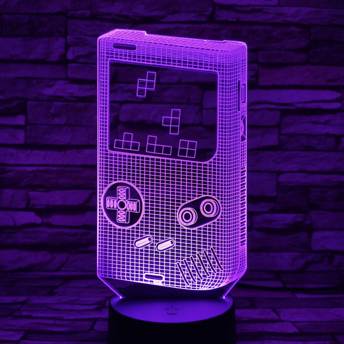 Tetrisz 7 színű  3D led lámpa