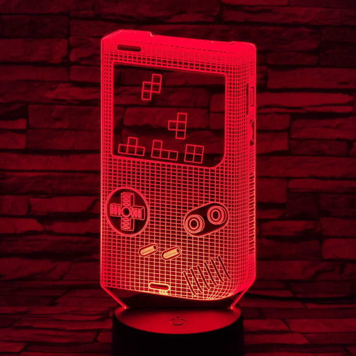 Tetrisz 7 színű  3D led lámpa