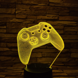 Kontroller 7 színű 3D led lámpa
