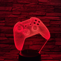 Kontroller 7 színű 3D led lámpa