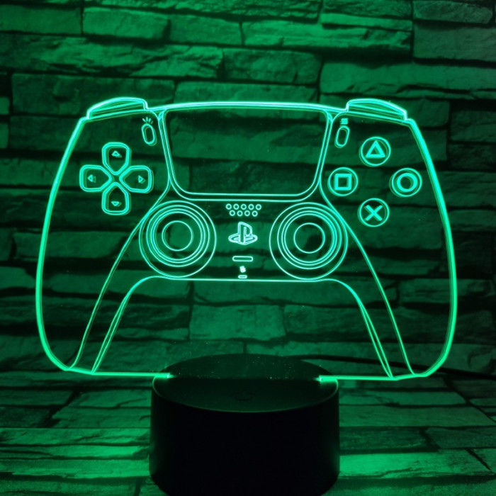 Kontroller 7 színű 3D led lámpa