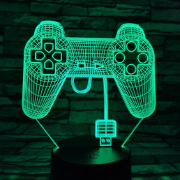 Kontroller 7 színű 3D led lámpa