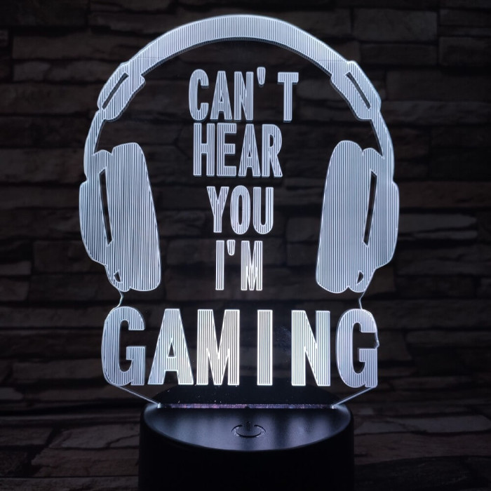 Gamer 7 színű 3D led lámpa