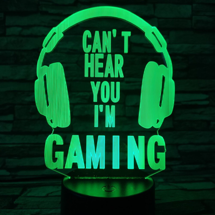 Gamer 7 színű 3D led lámpa