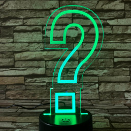 Kérdőjel 7 színű 3D led lámpa
