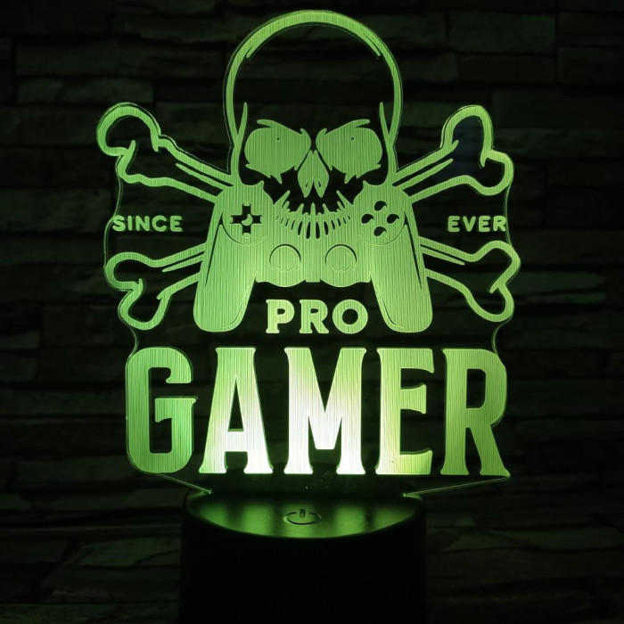 Gamer 7 színű 3D led lámpa