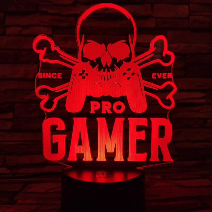 Gamer 7 színű 3D led lámpa