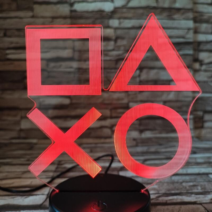 Konzol ikonok 7 színű 3D led lámpa