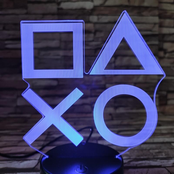 Konzol ikonok 7 színű 3D led lámpa