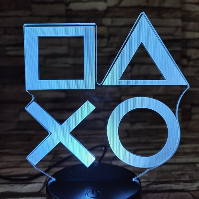 Konzol ikonok 7 színű 3D led lámpa