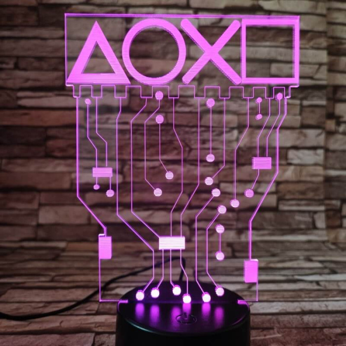 Indulhat a játék 7 színű 3D led lámpa