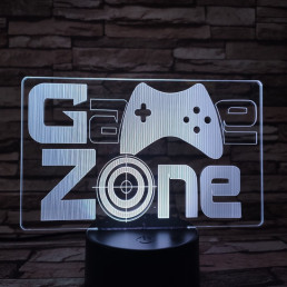 Game Zone 7 színű 3D led lámpa
