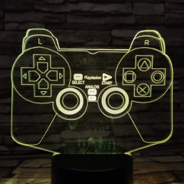 Kontroller 7 színű 3D led lámpa