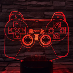 Kontroller 7 színű 3D led lámpa