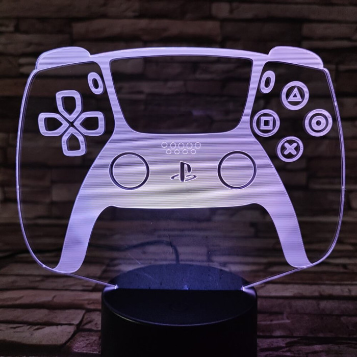 Kontroller Ps5 7 színű 3D led lámpa