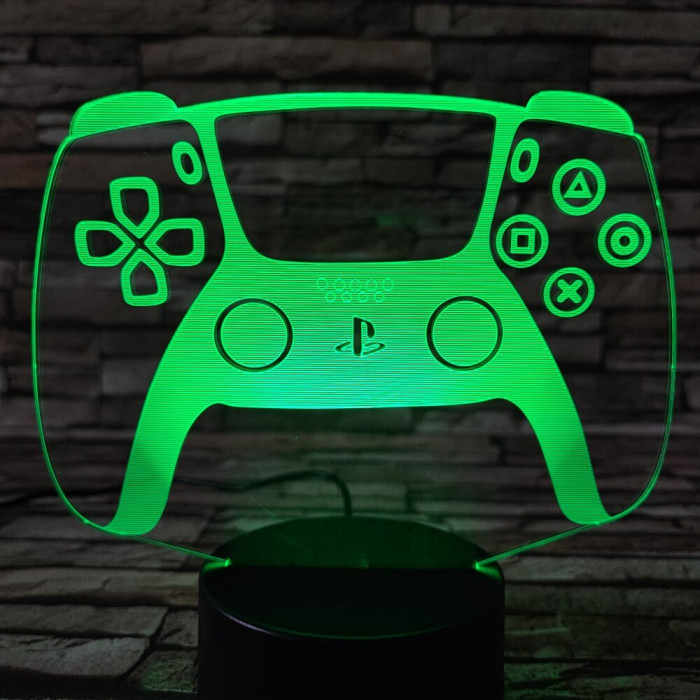Kontroller Ps5 7 színű 3D led lámpa