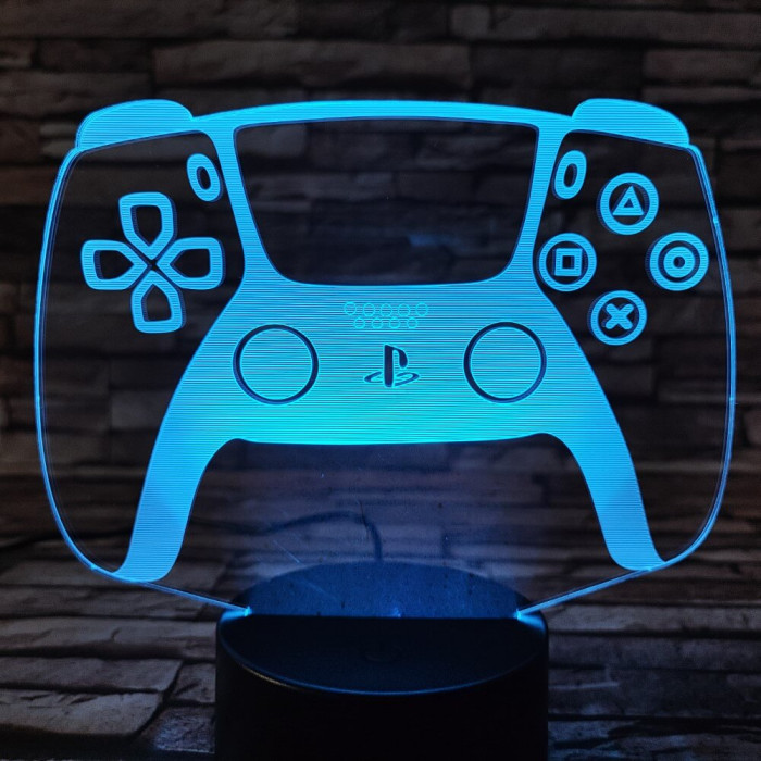 Kontroller Ps5 7 színű 3D led lámpa
