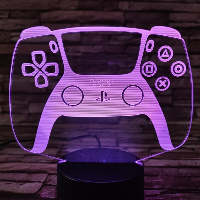 Kontroller Ps5 7 színű 3D led lámpa