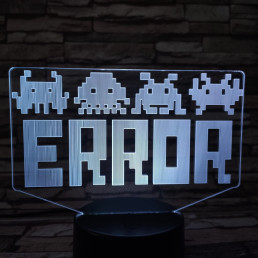 ERROR 7 színű 3D led lámpa