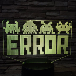 ERROR 7 színű 3D led lámpa