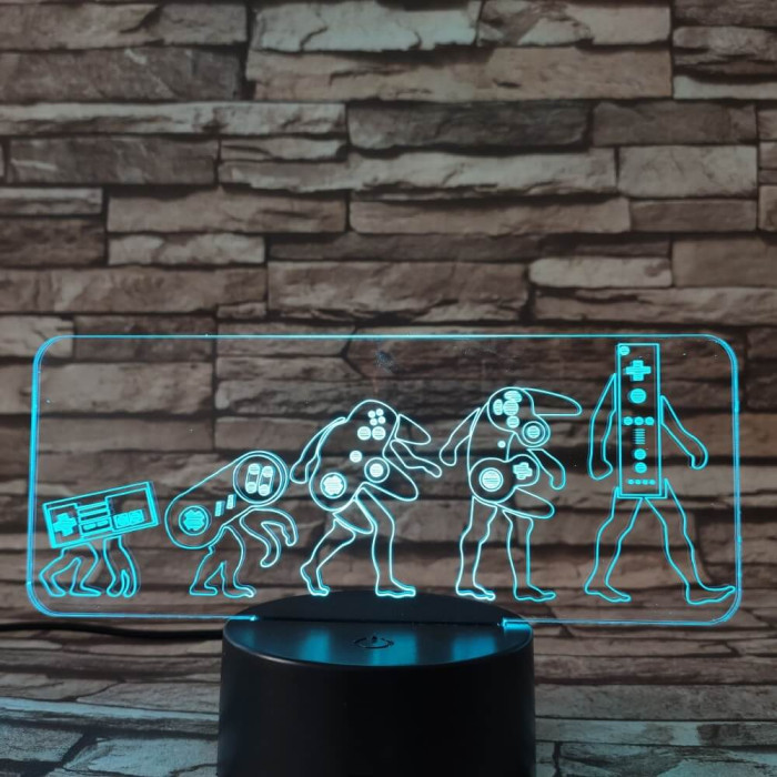 Konzol evolúció 7 színű 3D led lámpa