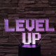 Level up 7 színű 3D led lámpa