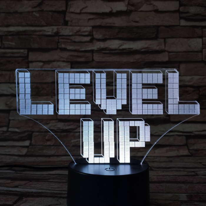 Level up 7 színű 3D led lámpa