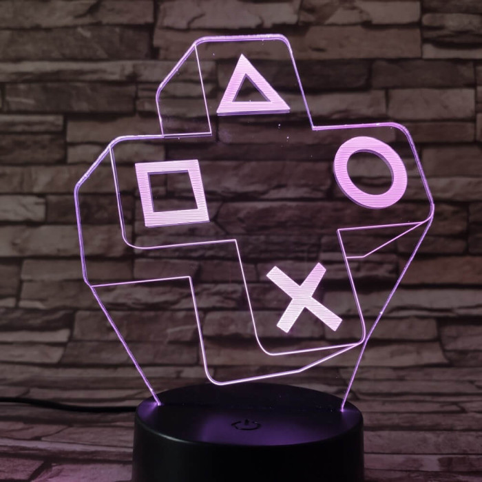 Konzolvilág 7 színű 3D led lámpa