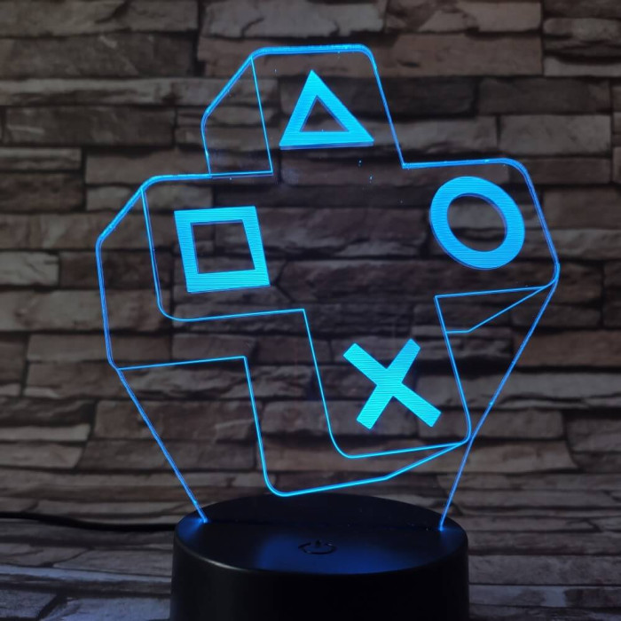 Konzolvilág 7 színű 3D led lámpa