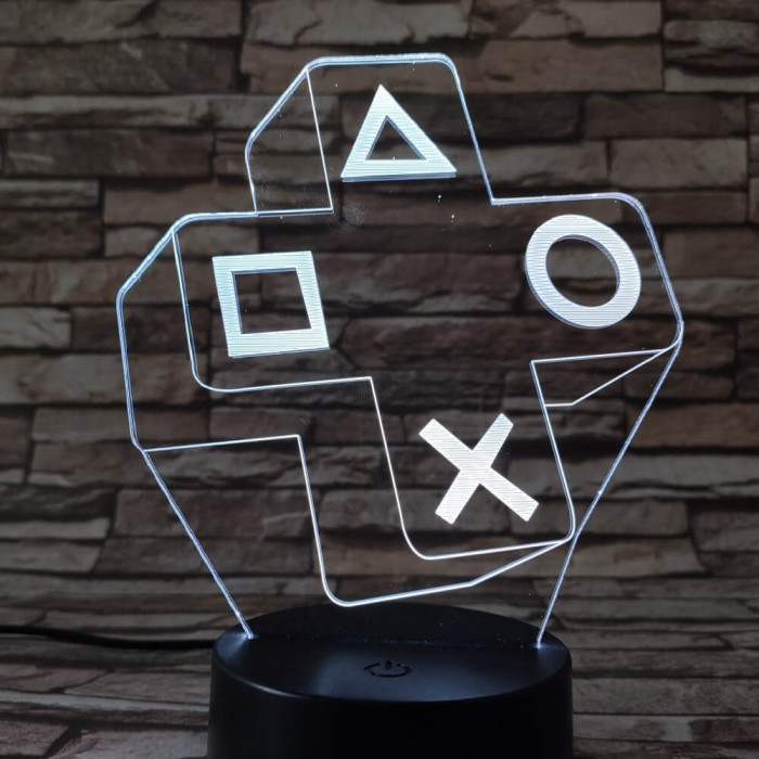 Konzolvilág 7 színű 3D led lámpa