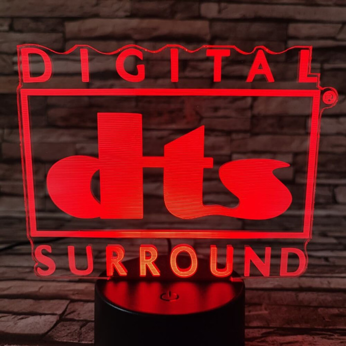 DTS 7 színű 3D led lámpa