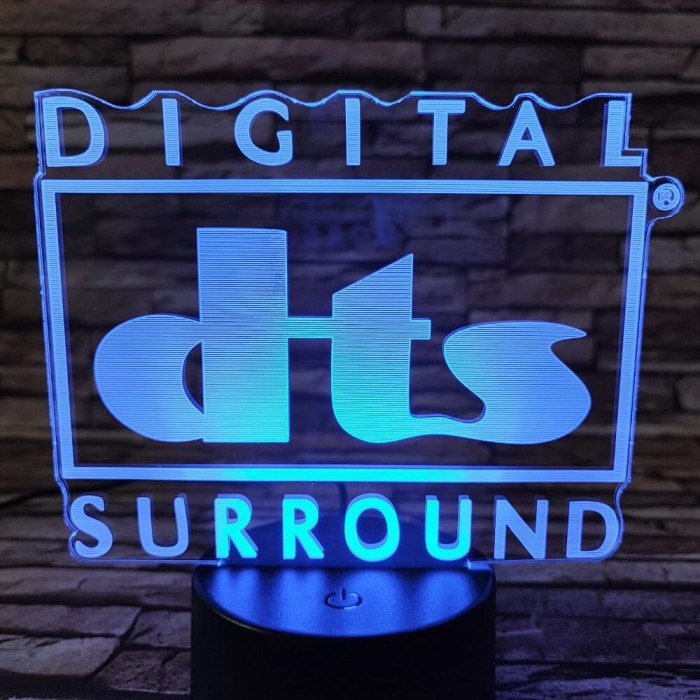 DTS 7 színű 3D led lámpa