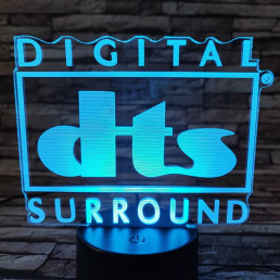 DTS 7 színű 3D led lámpa