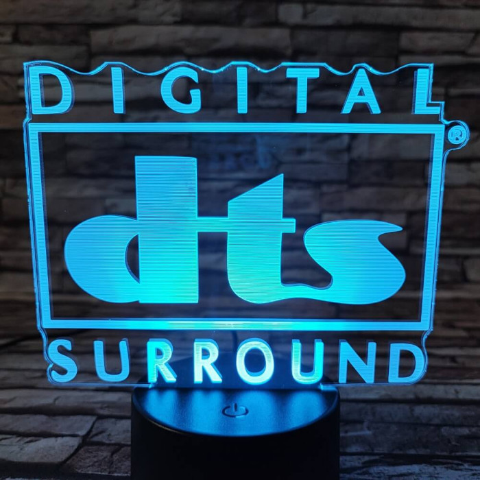 DTS 7 színű 3D led lámpa