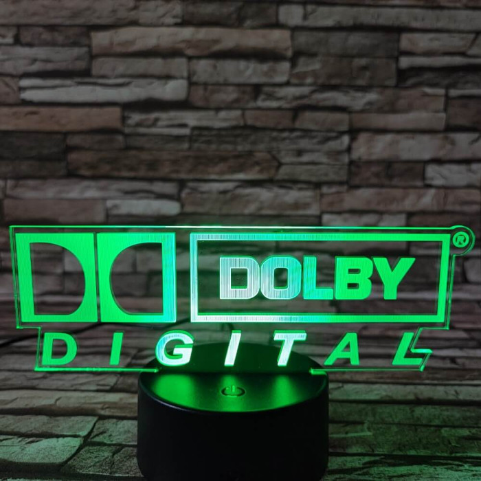 Dolby Digital 7 színű 3D led lámpa