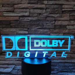 Dolby Digital 7 színű 3D led lámpa